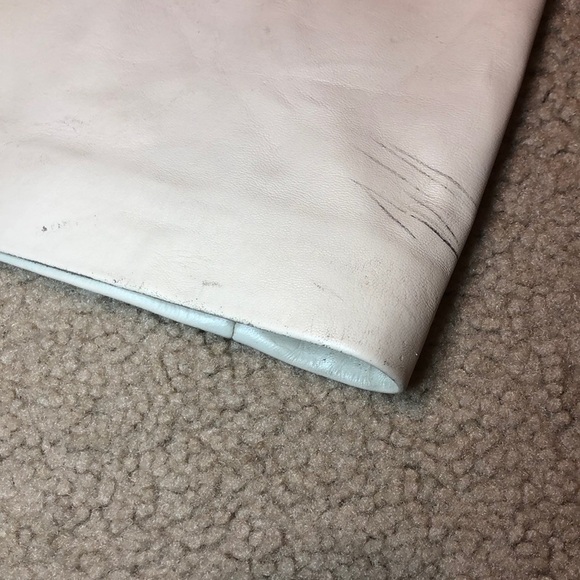 Vintage VS2 Vakko 100% Lamb Leather Ivory Pants Size 8 - Picture 6 of 7